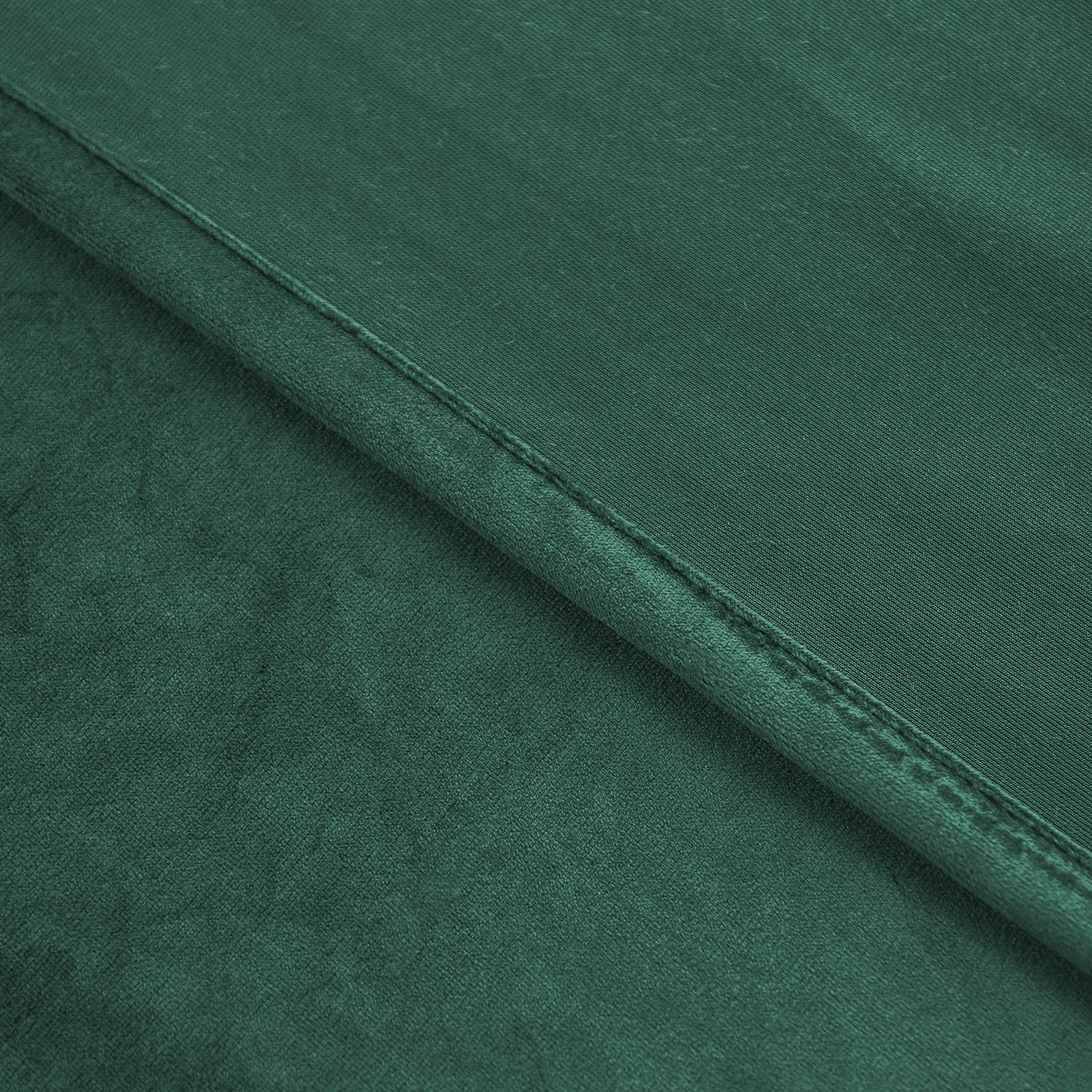 Rod Pocket Velvet Curtains 52" W x 95" L, Dark Green