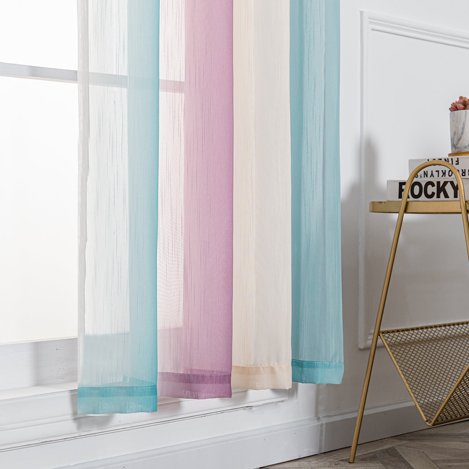 Ombre Sheer Curtain Panel - Rod Pocket