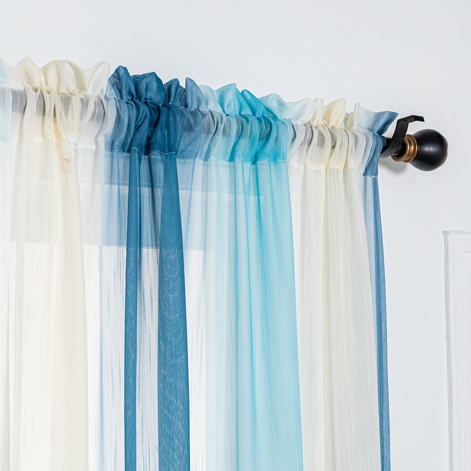 Ombre Sheer Curtain Panel - Rod Pocket