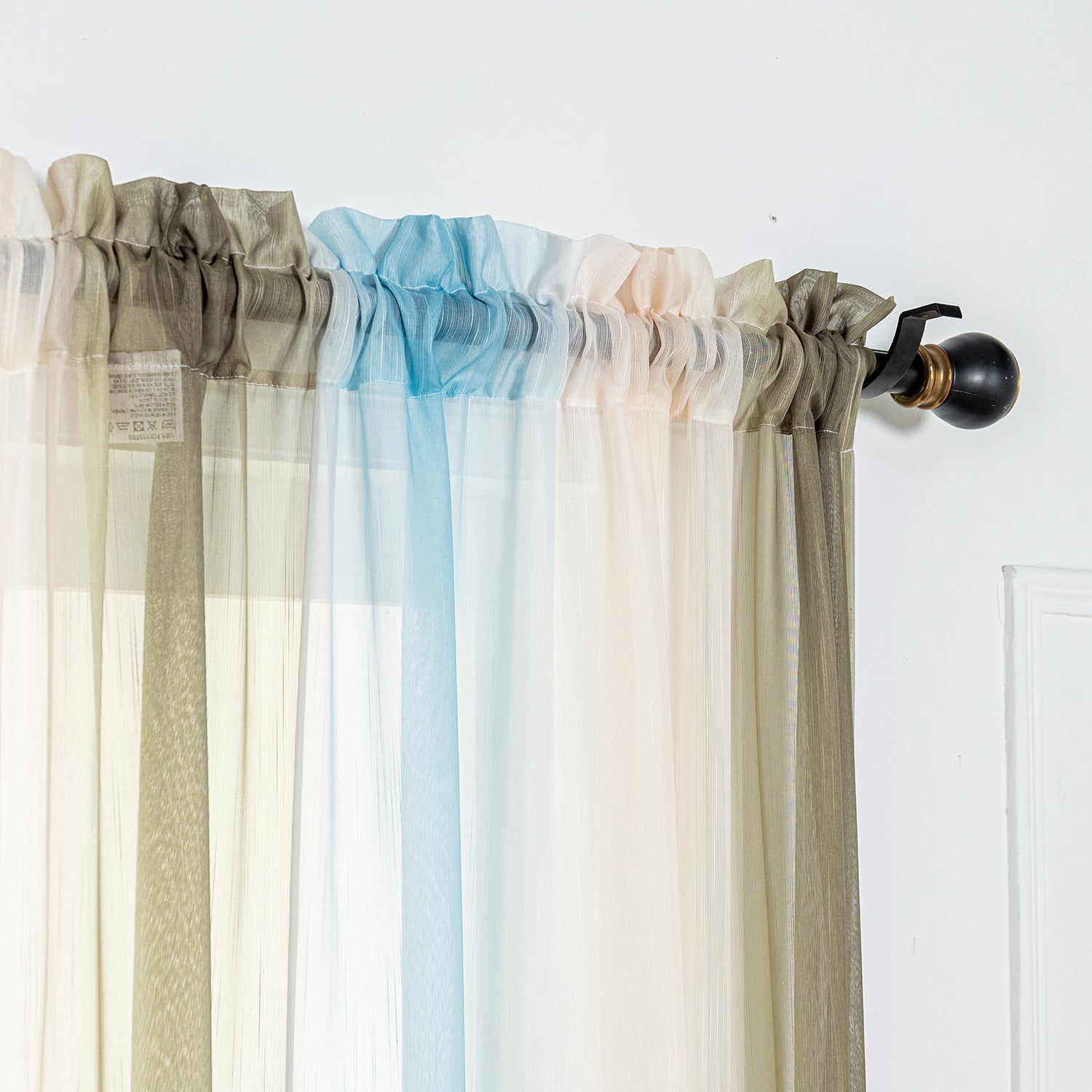 Ombre Sheer Curtain Panel - Rod Pocket