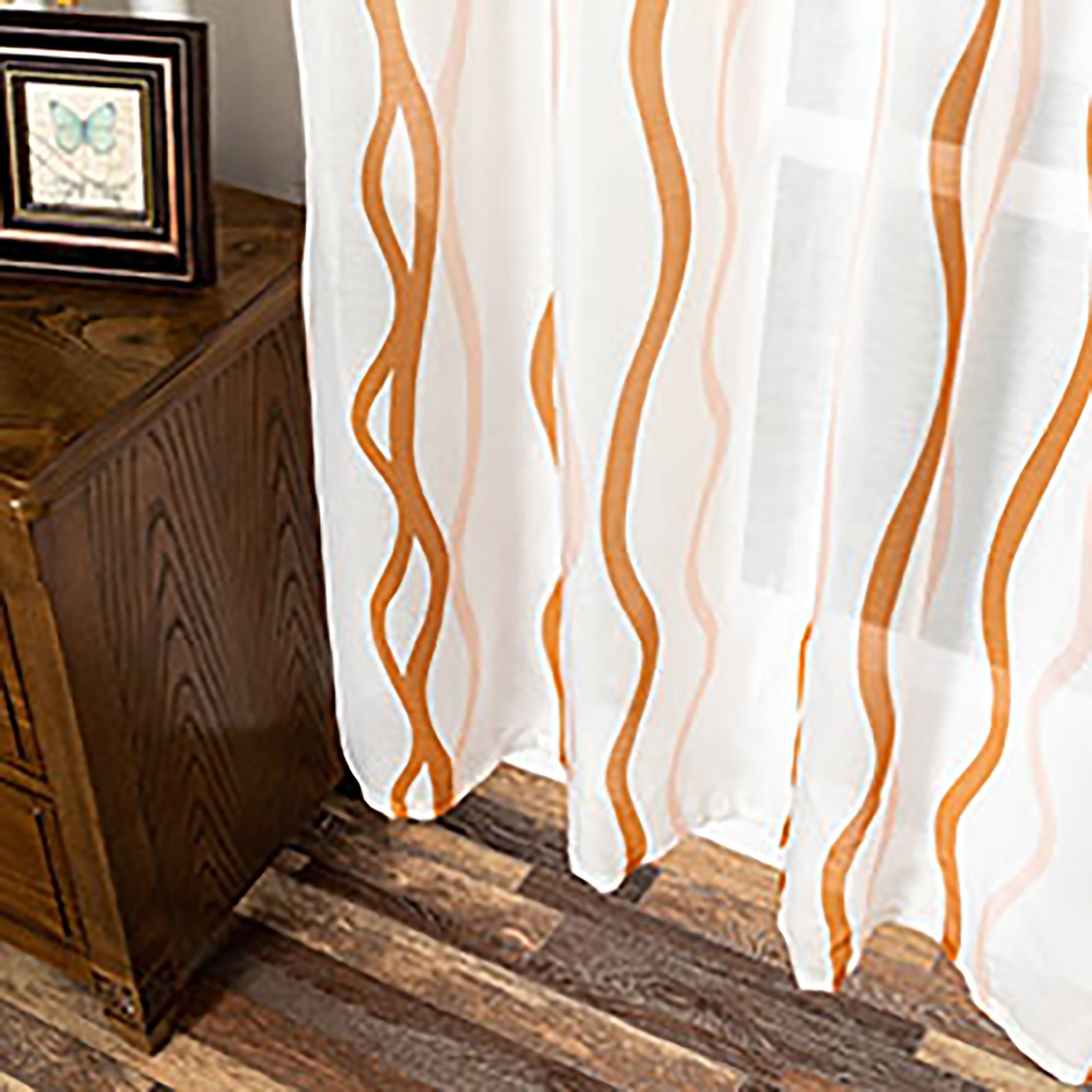 Semi Sheer Curtain Panel - Grommet