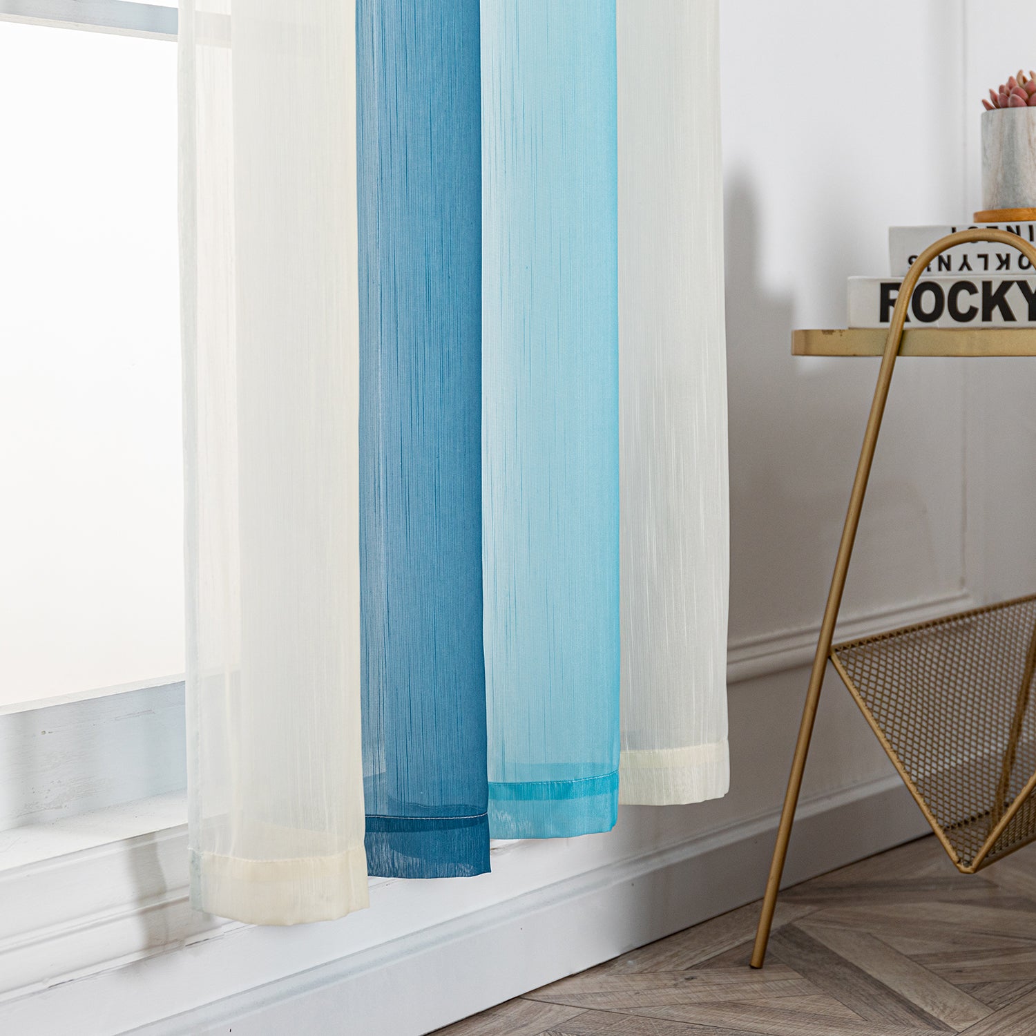 Ombre Sheer Curtain Panel - Rod Pocket