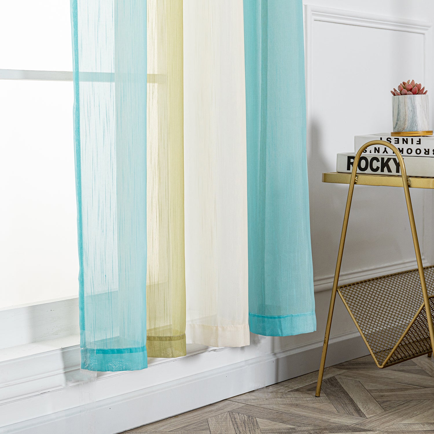 Ombre Sheer Curtain Panel - Rod Pocket