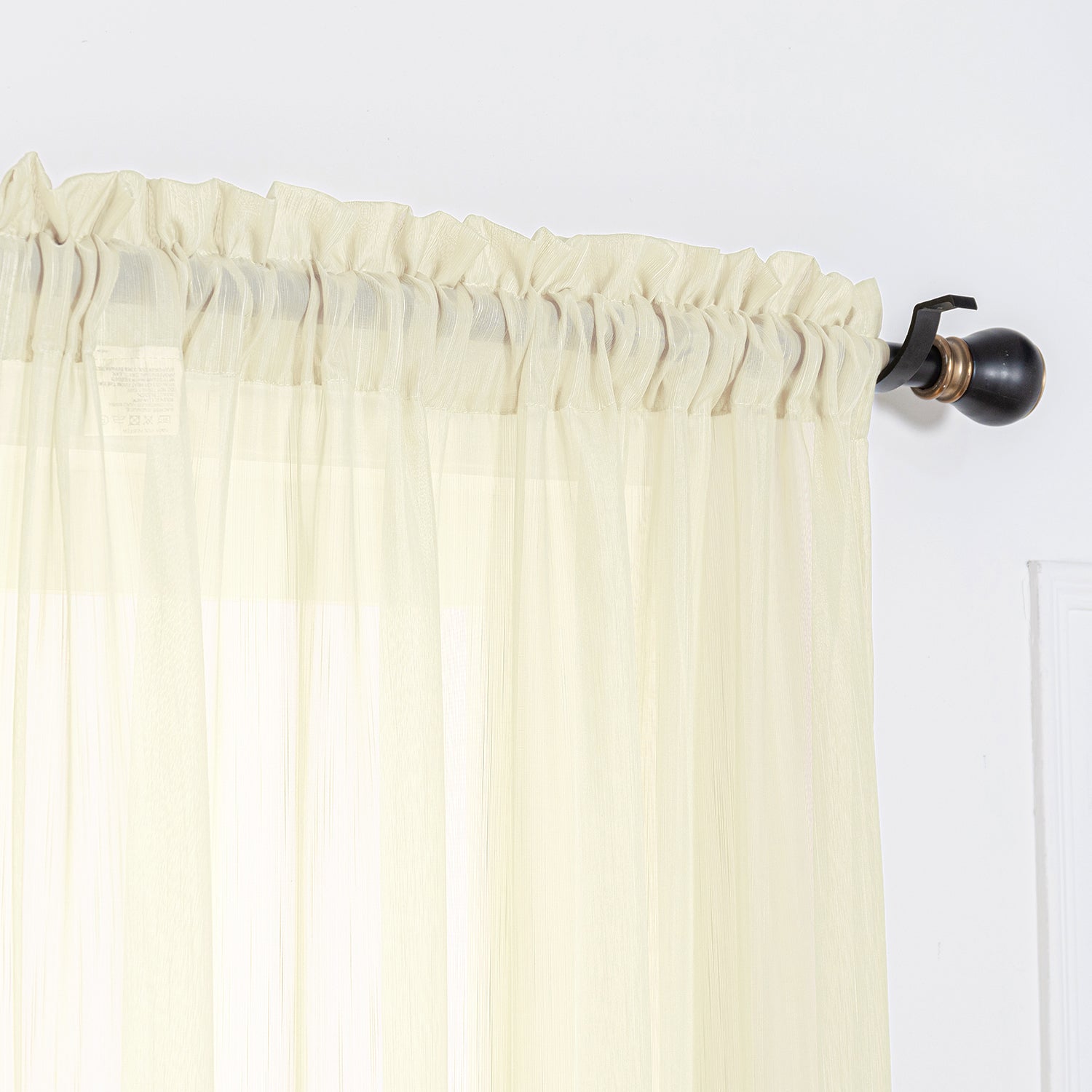 Soild Color Sheer Curtain Panel - Rod Pocket