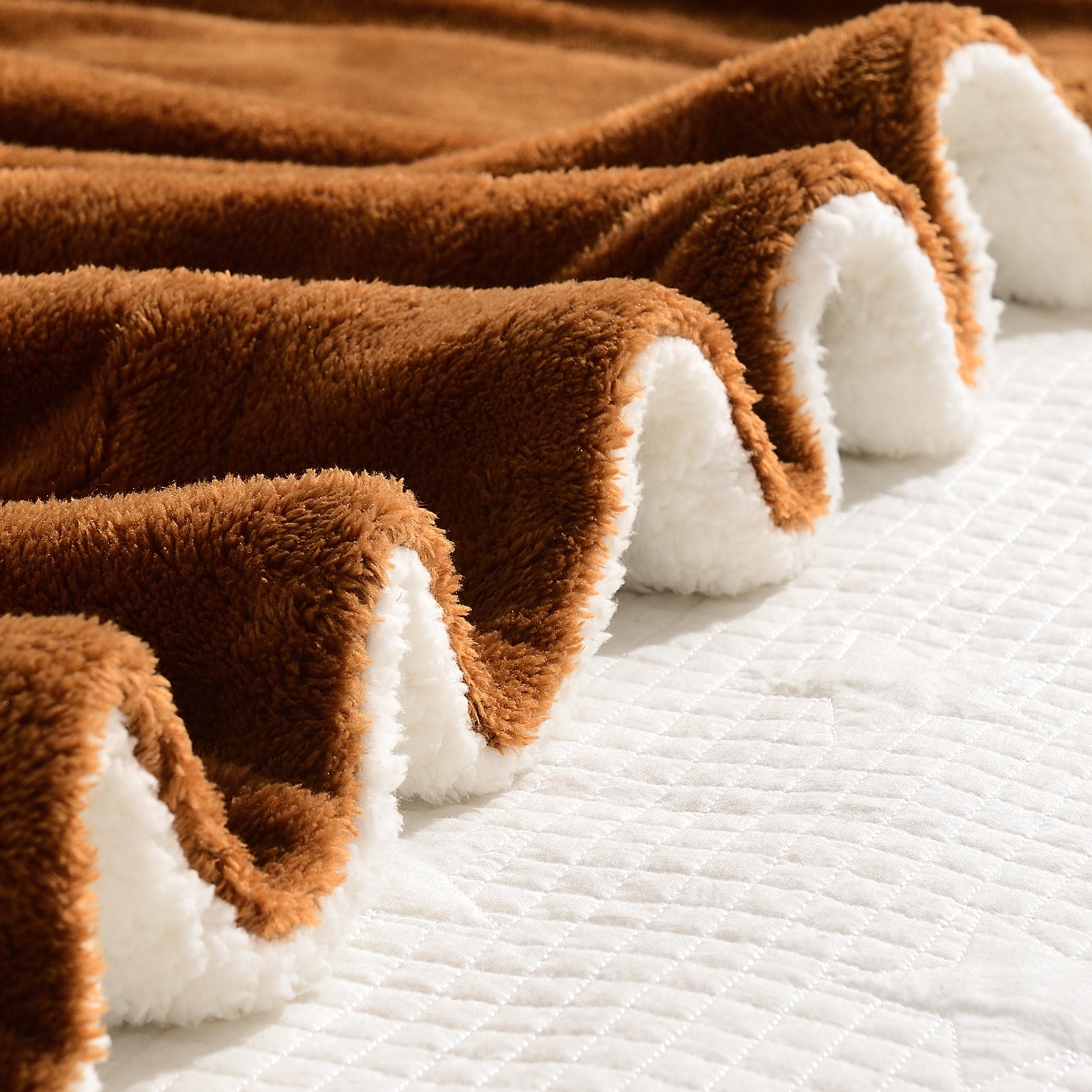 Polar Fleece Sherpa Throw Blanket