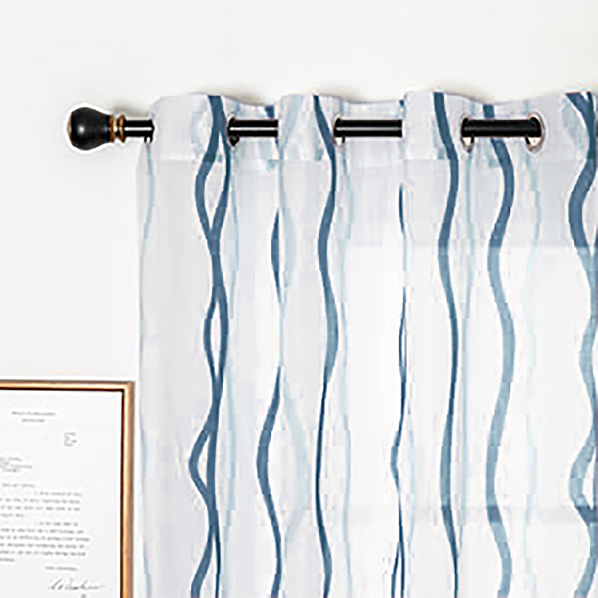 Semi Sheer Curtain Panel - Grommet