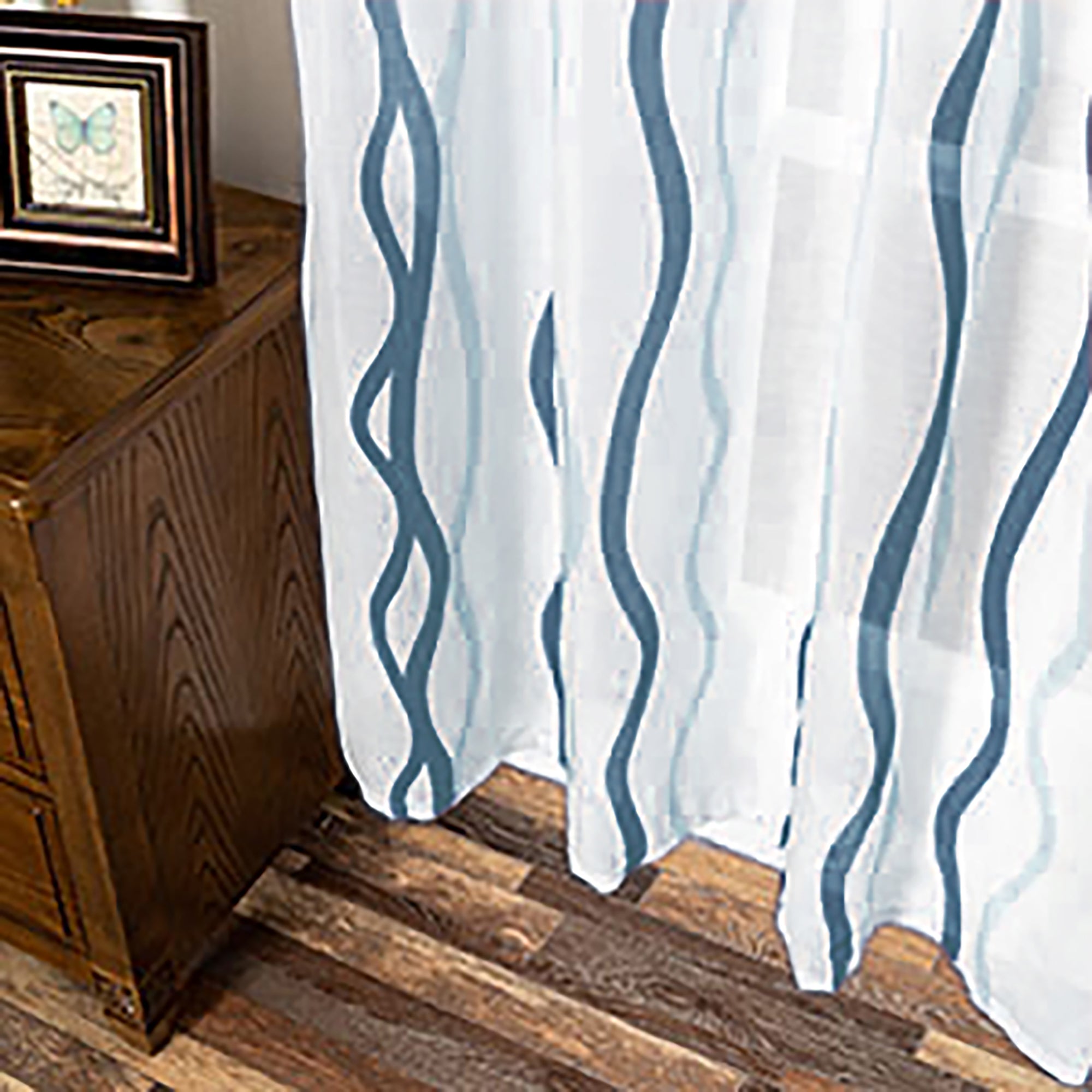 Semi Sheer Curtain Panel - Grommet