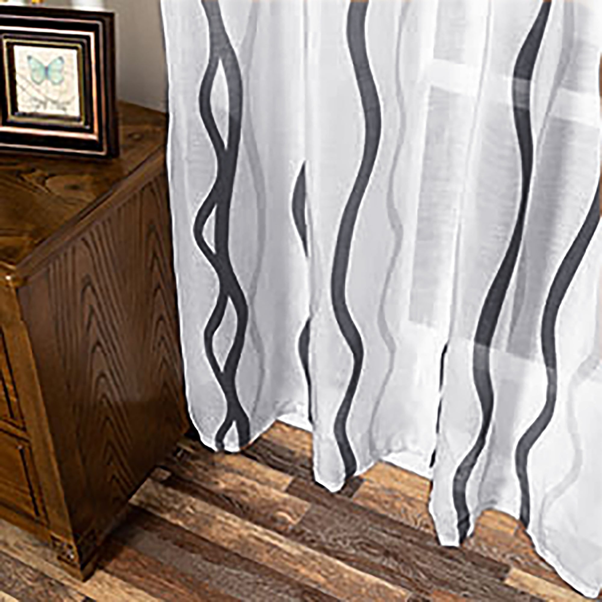 Semi Sheer Curtain Panel - Grommet