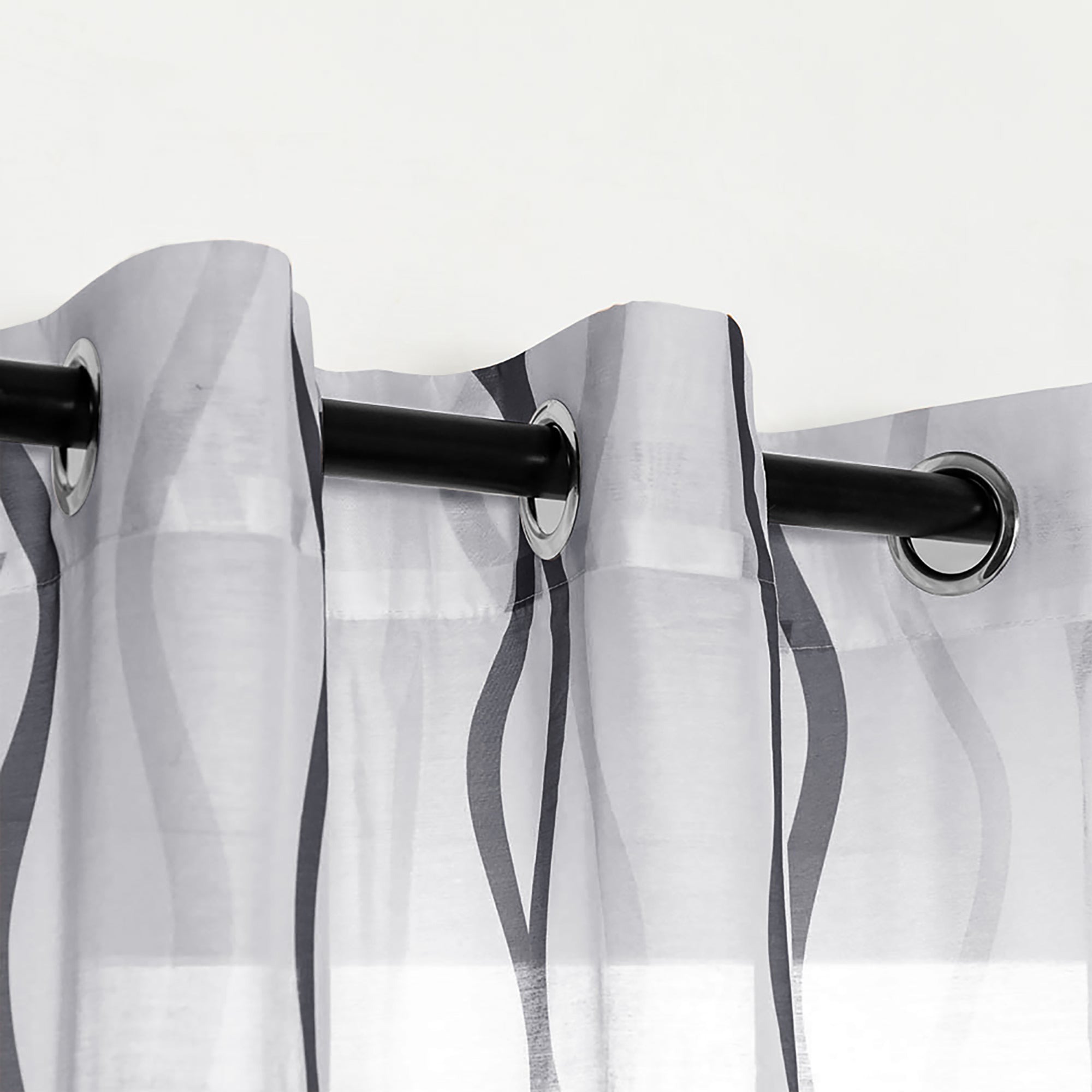 Semi Sheer Curtain Panel - Grommet