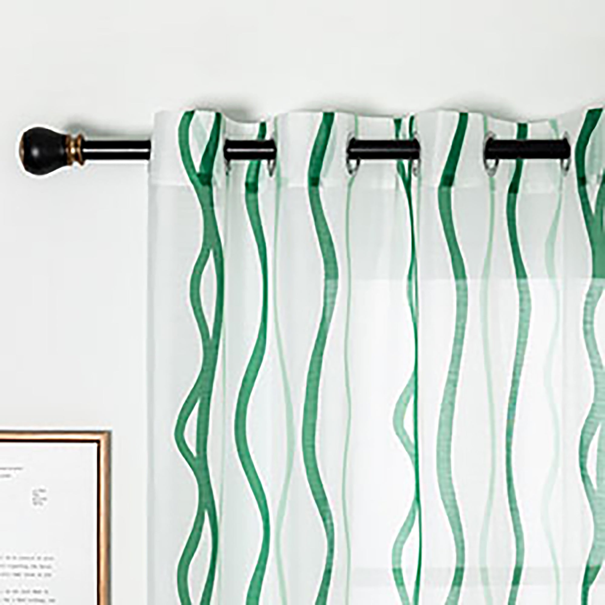 Semi Sheer Curtain Panel - Grommet