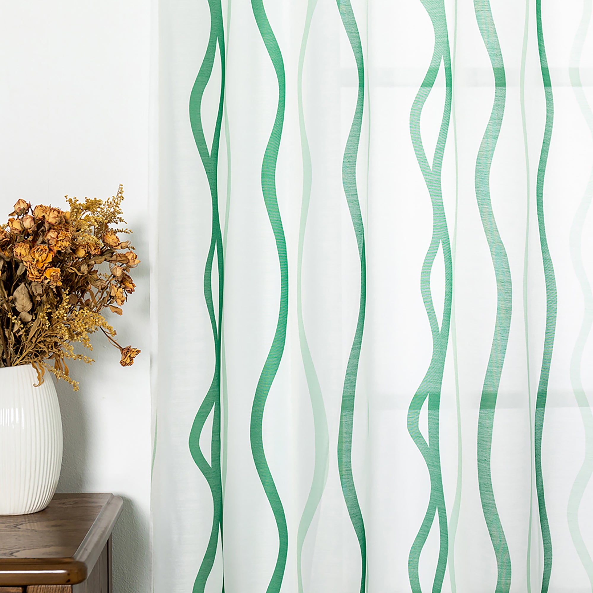 Semi Sheer Curtain Panel - Grommet