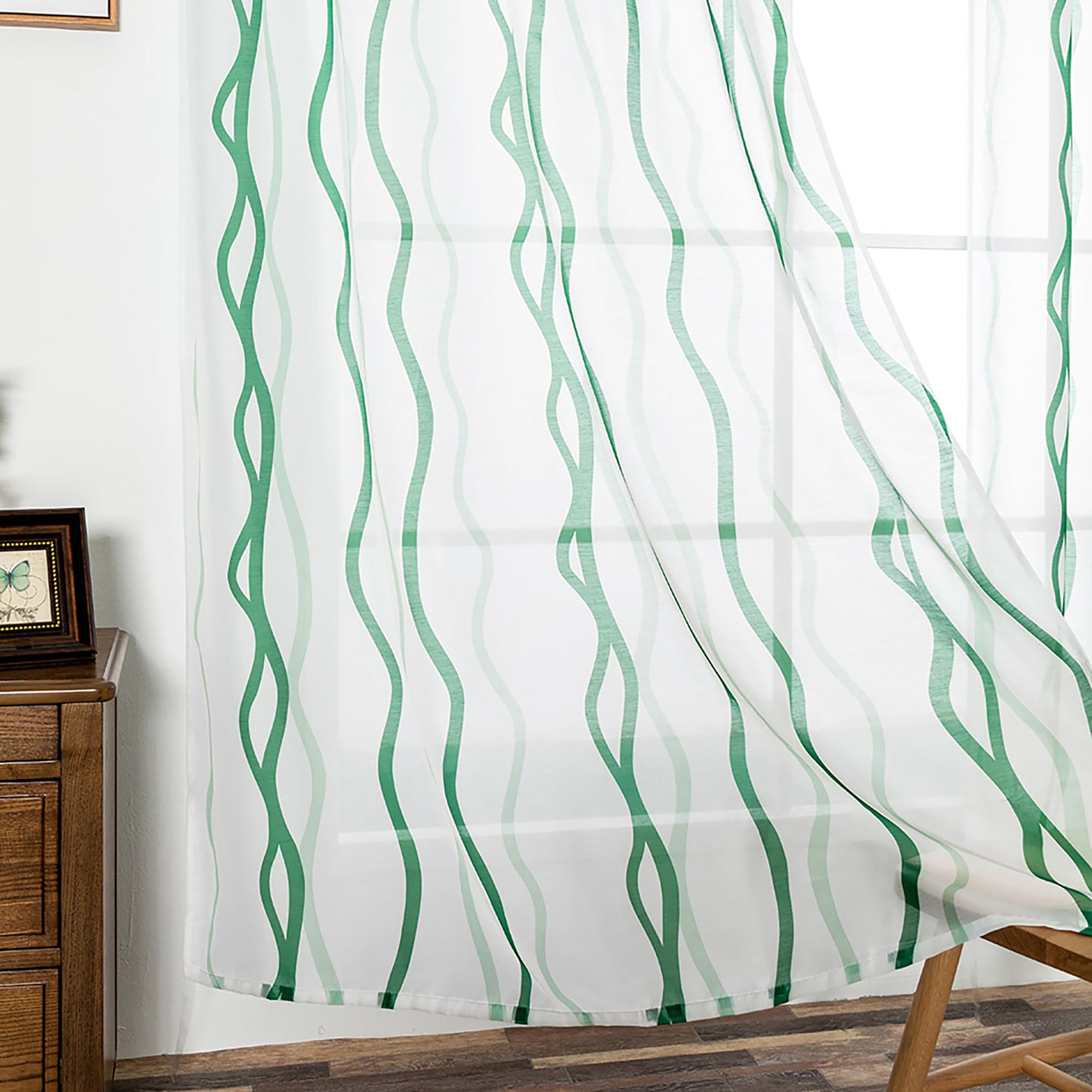 Semi Sheer Curtain Panel - Grommet