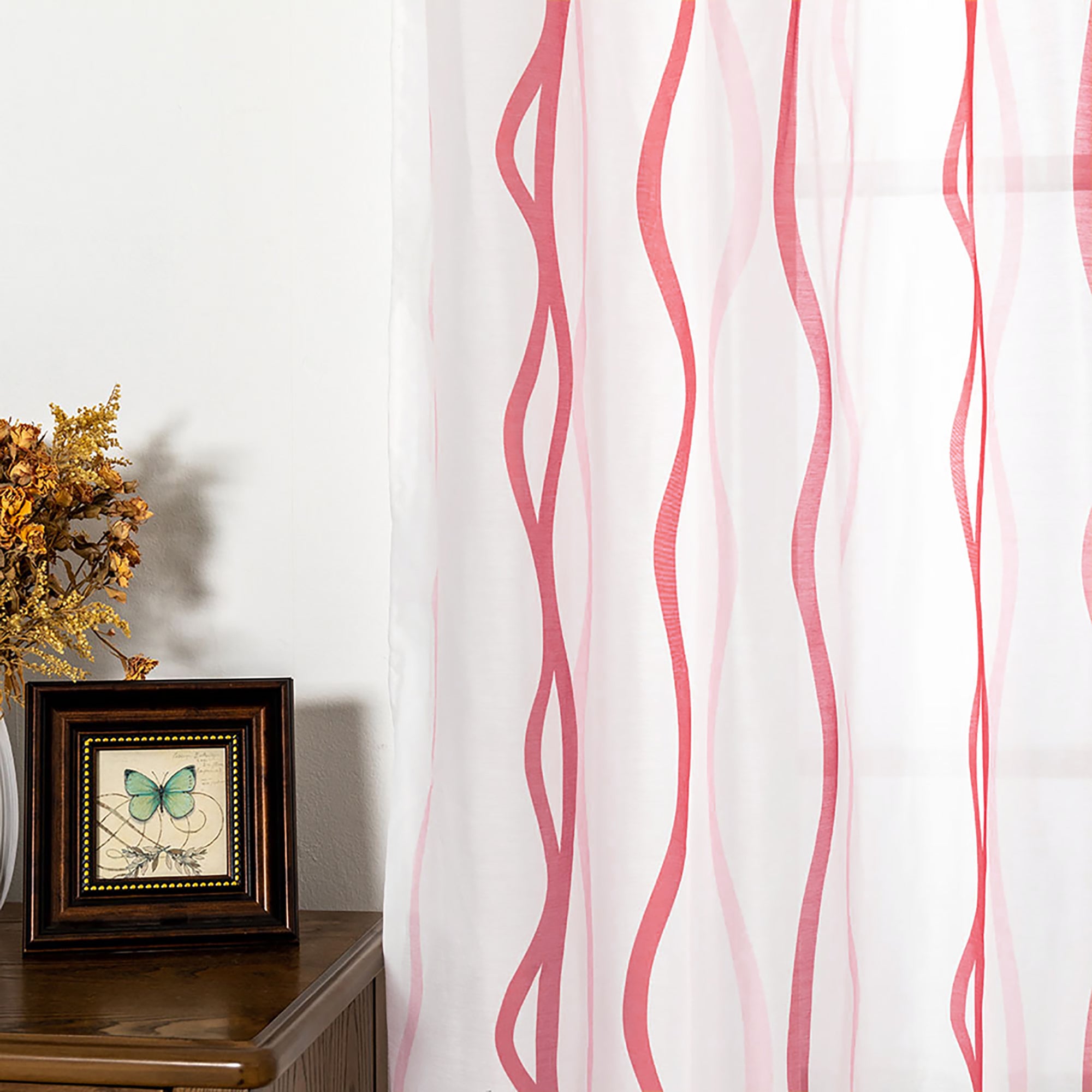 Semi Sheer Curtain Panel - Grommet