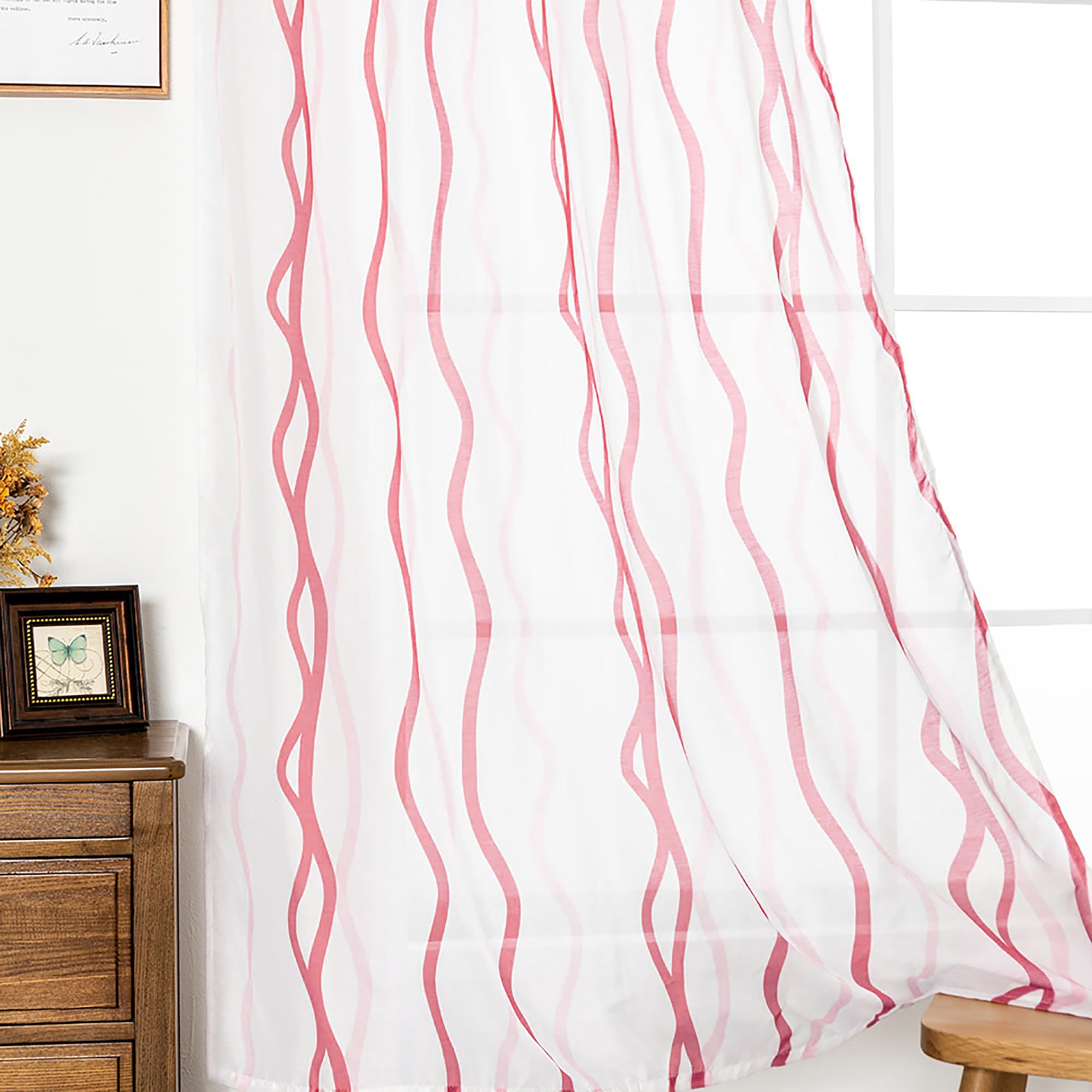 Semi Sheer Curtain Panel - Grommet