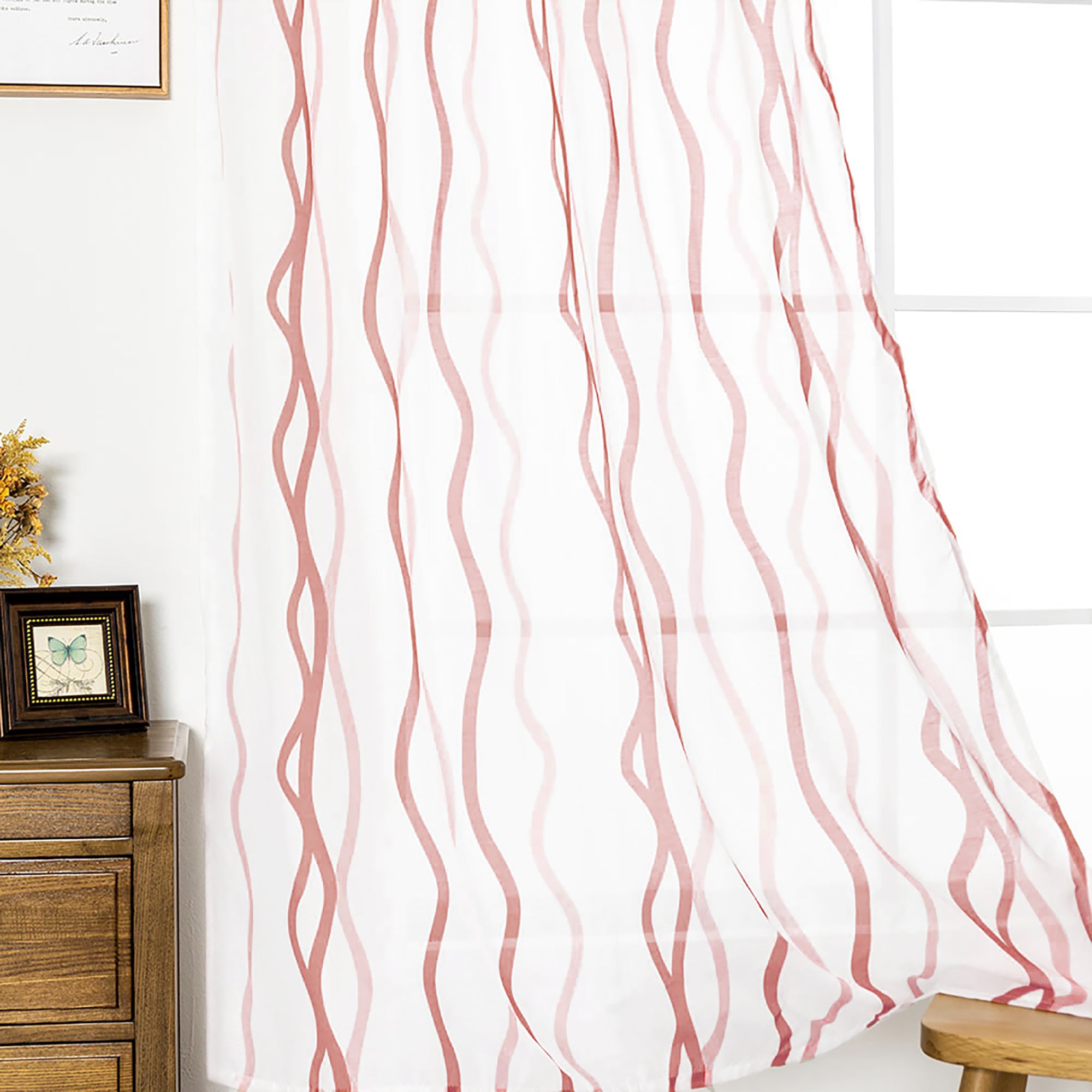 Semi Sheer Curtain Panel - Grommet