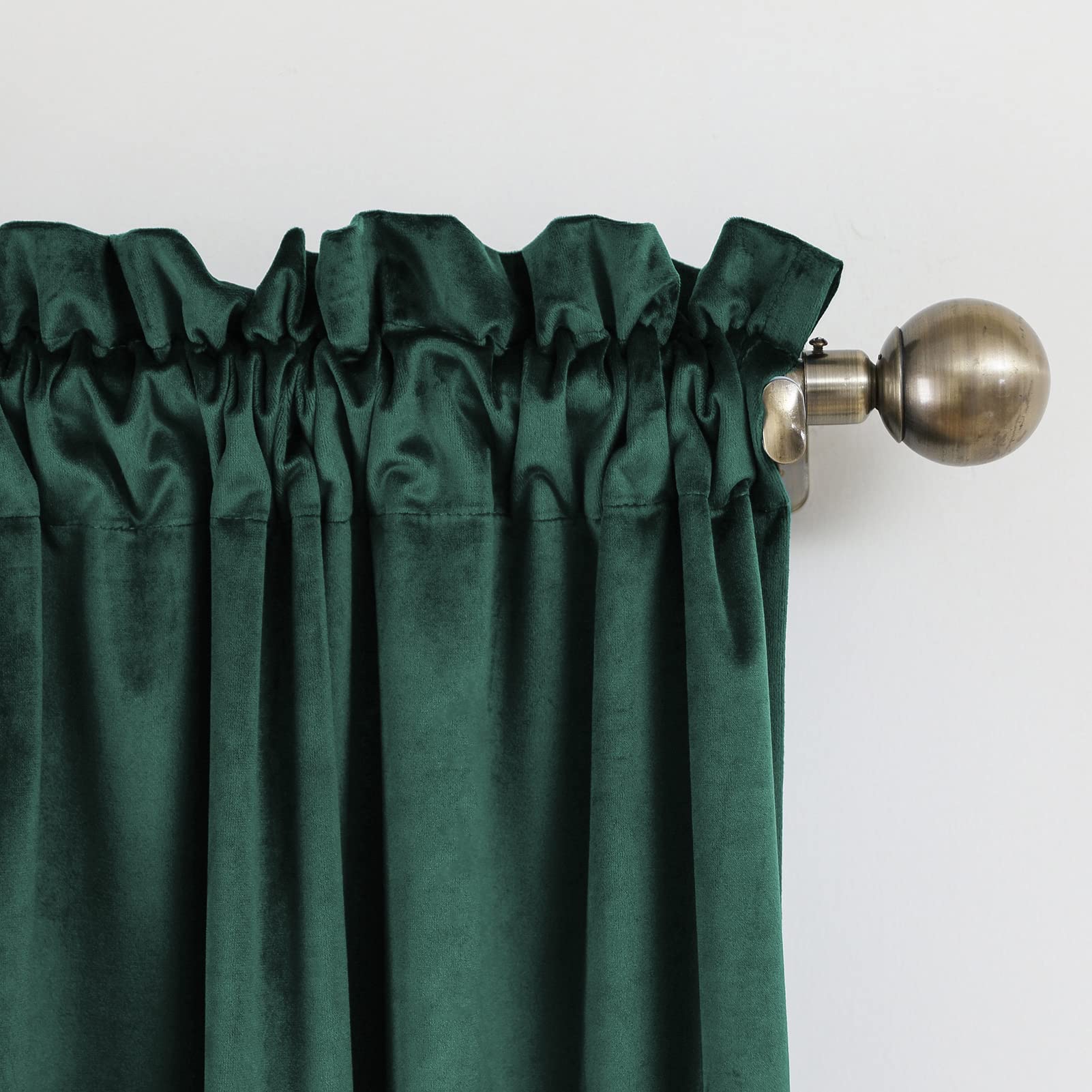 Solid Color Blackout Velvet Curtain Panel - Rod Pocket