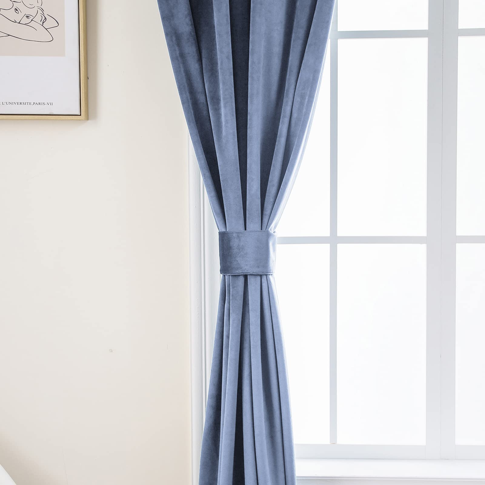 Solid Color Blackout Velvet Curtain Panel - Grommet