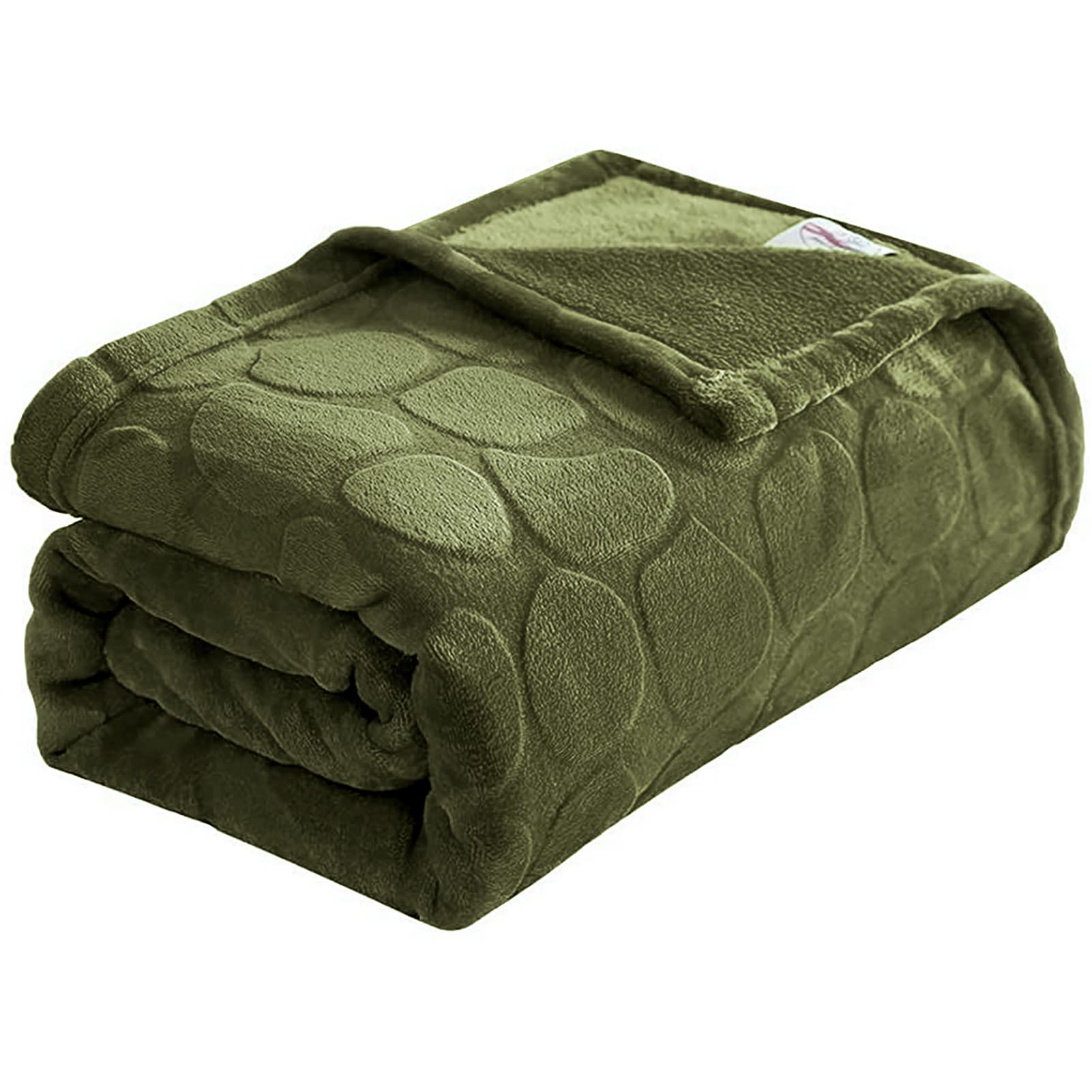 Flannel Fleece Throw Blanket - Stone Print