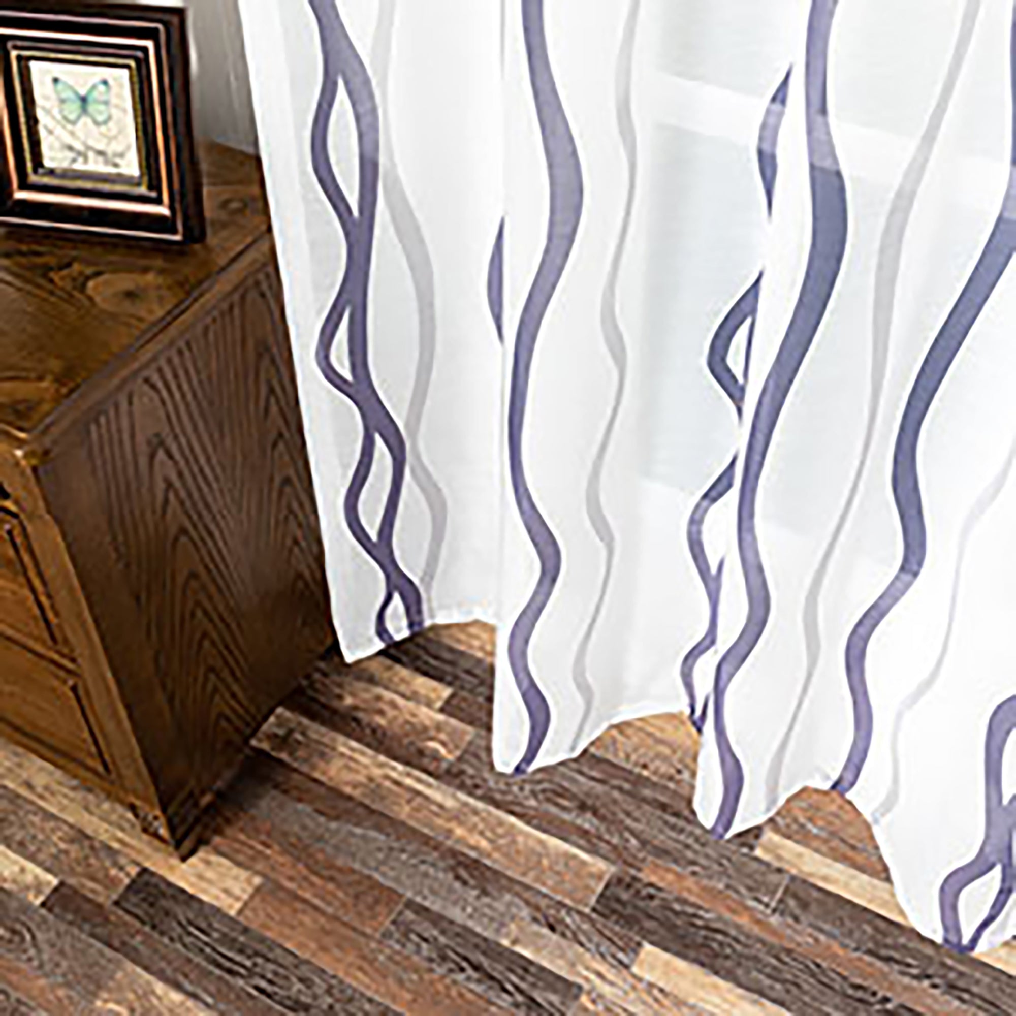 Semi Sheer Curtain Panel - Grommet