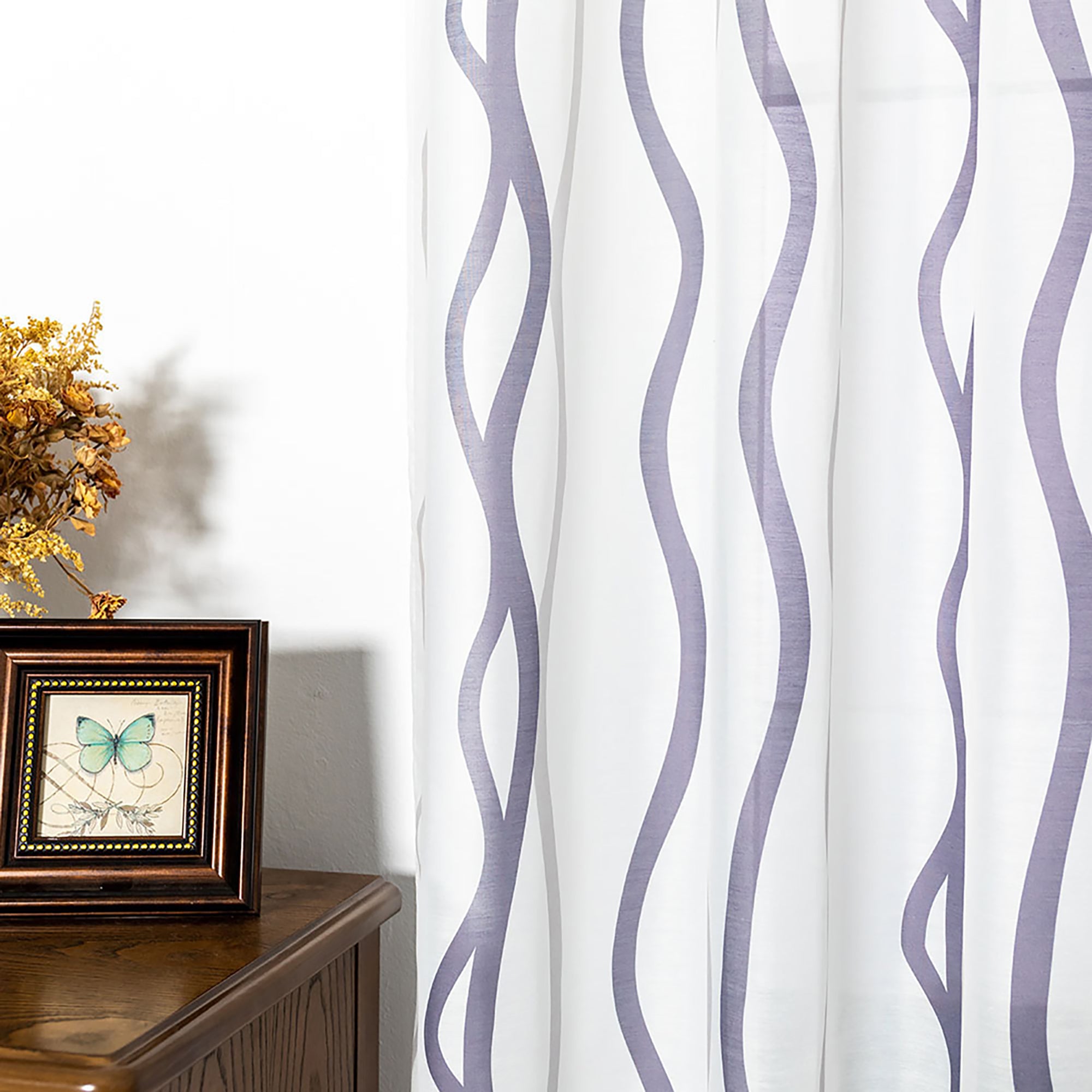 Semi Sheer Curtain Panel - Grommet